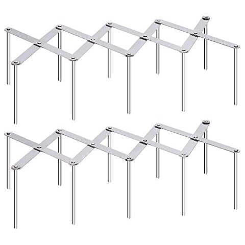 Ausziehbare Topfdeckelhalter aus Edelstahl, 2 Stücke Mehrzweck-Steamer Rack Spareribs-Halter Teleskoplagerregal Wandmontage Cover