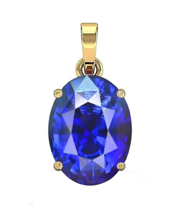 Blue Sapphire Pendant panchdhatu Original certified Natural Neelam Pendant Loose Stone
