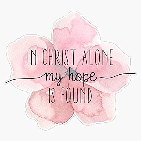 Christian Quote Watercolor Flower Bumper Sticker Vinyl Decal 5 inches Cover