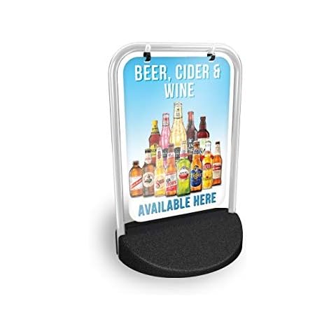 Beer, Wine and Cider Swinger 2 Pavement Sign MEGA Listing Outdoor Street Advertising Display… Cover