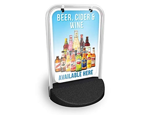 Beer, Wine and Cider Eco Swinger Pavement Sign MEGA Listing Outdoor Street Advertising Display… — image 1
