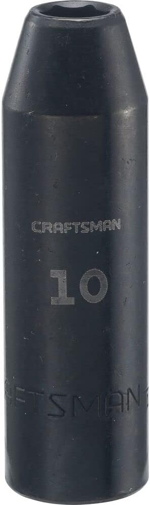 CRAFTSMAN Impact Socket, Deep, Metric, 1/2 in. Drive, 10MM (CMMT13007)