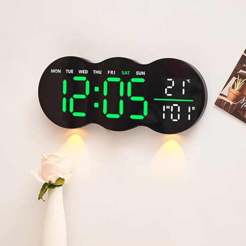Reloj de pared digital LED con mando para evitar reflejos en el salón 5