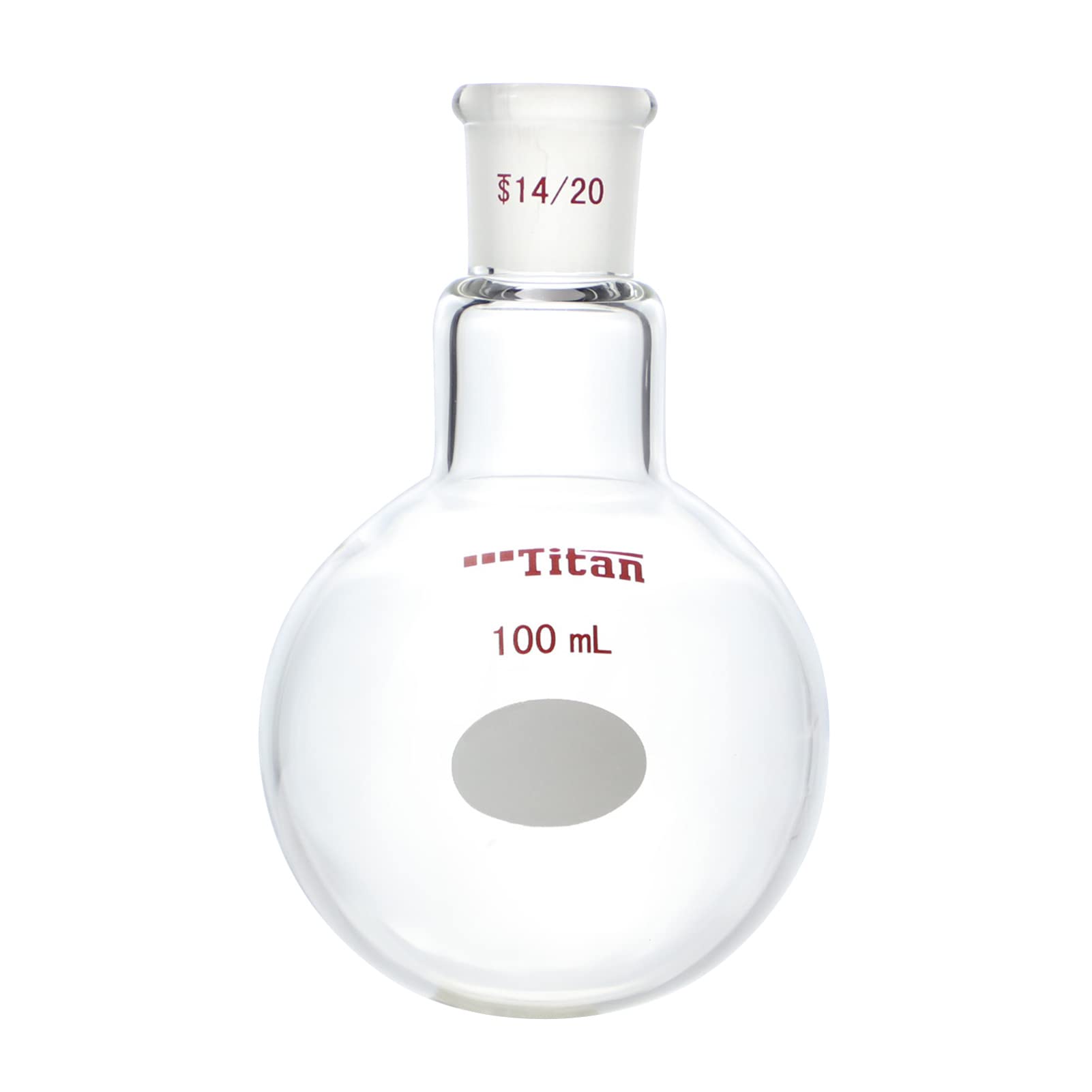 adamas-beta 100mL Single Neck Round Bottom Boiling Flasks Borosilicate Glass with 14/20 Standard Taper Outer Joint-picture-51