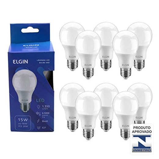 Kit Lampada led 15W 6500k Branco Frio Bivolt - Elgin - 10 Unidades