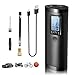 Vastar Compresseur d'air Portable Mini Gonfleur Electrique Digital avec Grand Ecran LCD Lampe LED à Batteire Rechargeable de Lithium-lon 2000mAh 100PSI 20 l/Min