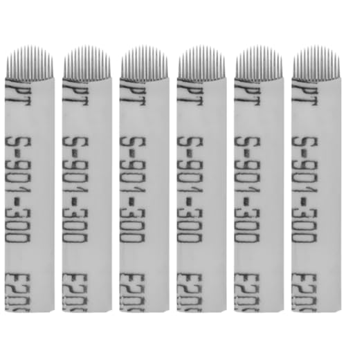 Agujas de microblading de acero inoxidable NIYANGLE portátiles para cejas en U, 100 piezas