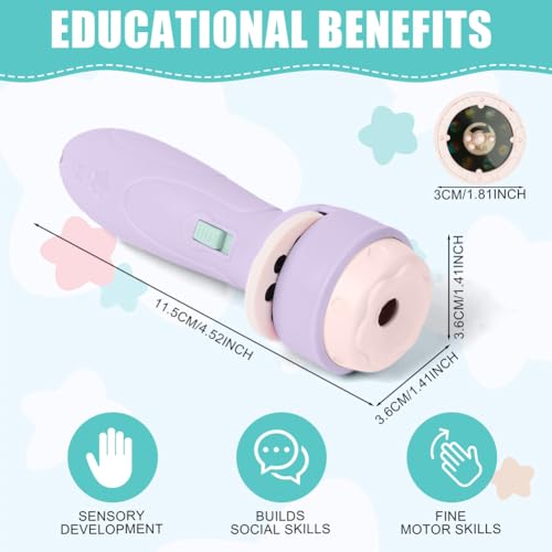 HOTUT Torch and Projector, Torch Light and Projector with 10 Discs 80 Images, Children's Projector Torches - Image 2