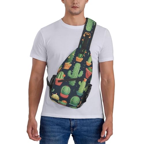 Bolso tipo sling con diseño cactus para hombre y mujer miniatura 7