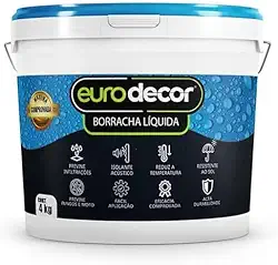 Borracha Líquida 4kg Impermeabilizante Contra Mofos e Infiltrações (Branco)