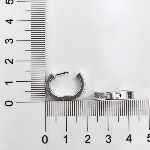 Argola Prata Pura 925 Cravejado Com Microzircônias - 3601