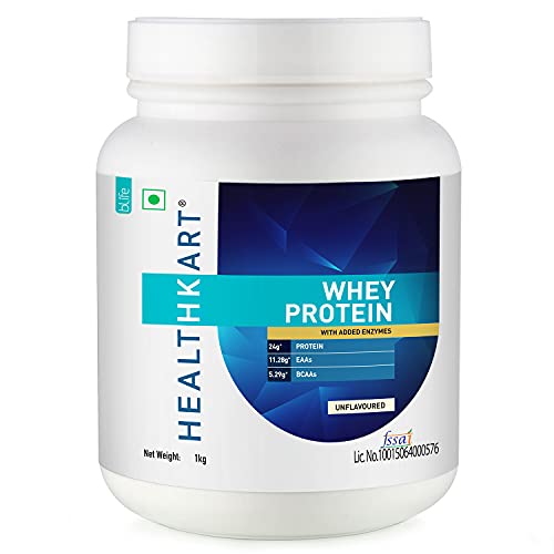 HealthKart 100% Pure Raw Whey Protein Concentrate, 1 Kg/2.2 lb (U...