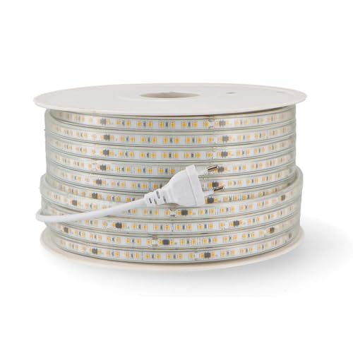 Tira LED - 220V AC SMD2835, 12W/m, 50 metros, 1400 lm/m, 4000K, transparente, 14x6 mm. Ideal para iluminación eficiente.*