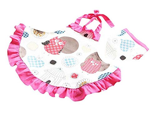 CRB Fashion Girls Cooking Children's Kids Toddler Chef Apron Head Piece