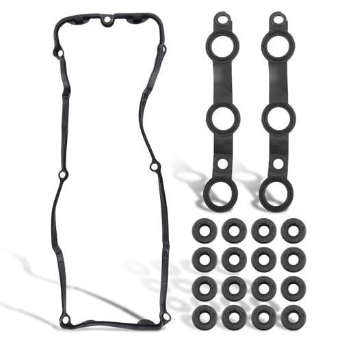 Image of GoaMotors 11129070990 Engine Valve Cover Gasket Kits with Grommet Seals for BMW 323CI 323I 323IS 325CI 325I 325XI 328CI 328I 328IS 330CI 330I 330XI 525I 528I 530I X5 Z3