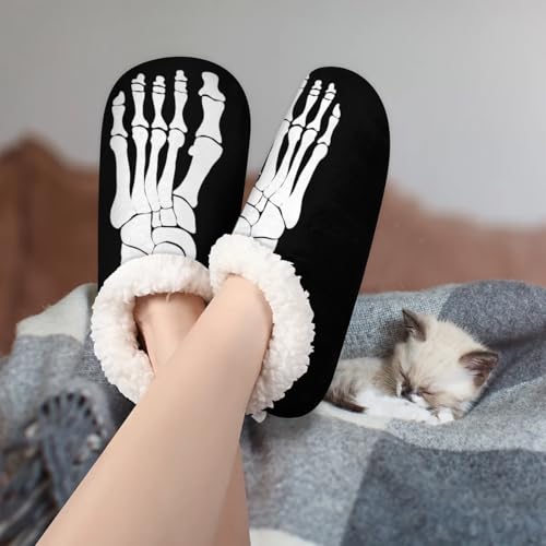 House Slippers for Women Men,Coral Fleece Fuzzy Slippers Socks,Memory Foam Non-Slip Indoor Outdoor Winter Bedroom Shoes3