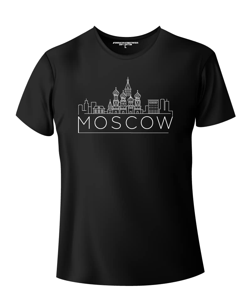 Moscow Skyline T-Shirt for Kids, 100% Cotton Unisex T-Shirt