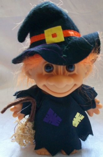Muñeco Good Luck Troll con disfraz de bruja, 7.62 cm miniatura 1