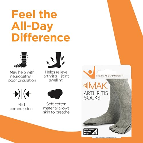 Image of IMAK Brownmed Compression Arthritis Socks, Circulation Support, Large