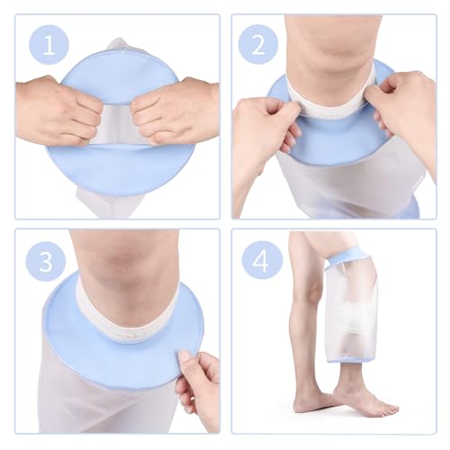 Fasola Cast Cover Knee Adult for Showering Reusable Cast, Dressing and Bandage Cover, Watertight Protection for Knee Leg - Image 4