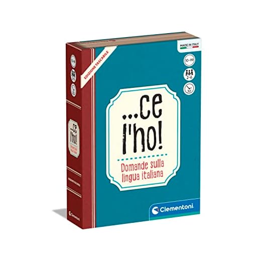 Clementoni- Ce L'Ho-Edizione Tascabile Tavolo sulla Lingua Italiana, Gioco di società Adulti, 2-6 Giocatori-Made in Italy, Colore, 16773
