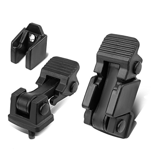 Auto Dynasty Compatible with Jeep Wrangler TJ Pair of Hood Latches Hood Lock Catch Latches Kit (Black)