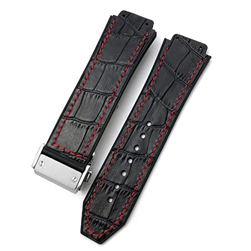 [NHHNSW] Watch StrapACowhide Rubber WatchBand 25-19mm Calfskin BraceletsX|[cWOMEHb`oh̏ꍇ