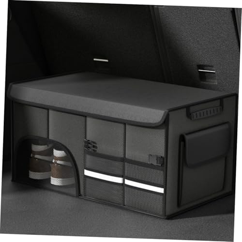 Coffre de rangement voiture avec compartiments multiples pliables et bâche imperméable