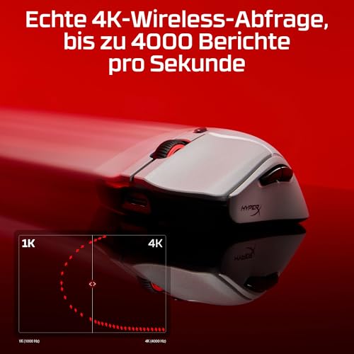 HyperX Pulsefire Haste 2 Pro 4K, Grau, A1KY5AA