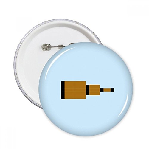 Cadeaux originaux 5pcs pins badge bouton : un assortiment marron Fort Pixel pour proches