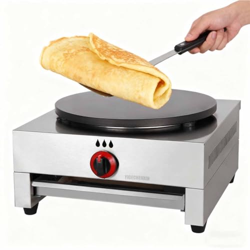 YIGECHENXIN Olla de Gas Antiadherente con Temperatura Ajustable Máquina Multifuncional de Acero Inoxidable para Crepes y Tortitas (450 mm × 450 mm). Fácil de Usar para cocinar a Diario