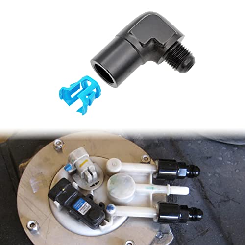 Evite fugas de gasolina con el conector EFI de 90 grados 6AN macho a 3/8 rápido en aluminio 7