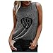 Produktbild Fcostume Crop Tops Damen Mode Frauen Sommer Party Vitalität Grafik Brief Drucken Sexy Ärmellos Gedruckt Trägershirt Baumwolle Crop Bluse Bluse Wild Oberteil Tank Top