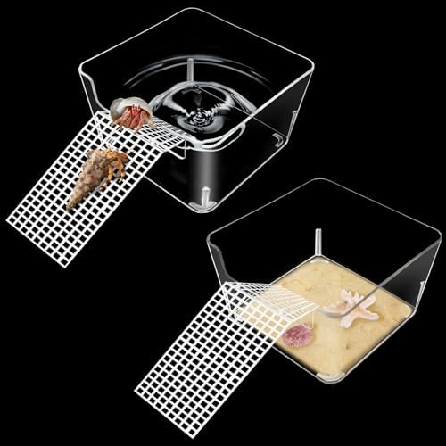 Pacote com 2 tanques de água de caranguejo eremita, acessórios de...