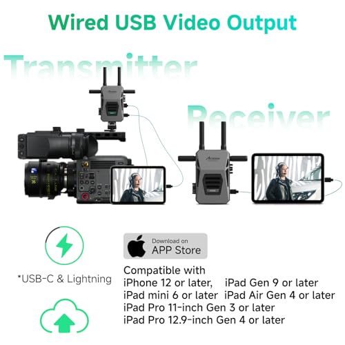 Image of Accsoon CineView Master 4K Lite Wireless SDI HDMI Video Transmission System 4K60 Transmitter&Receiver with Camera Control, 35ms Latency 1200ft Range, 5 Device Monitoring,Pair CineView Master 4K /M7 Pro