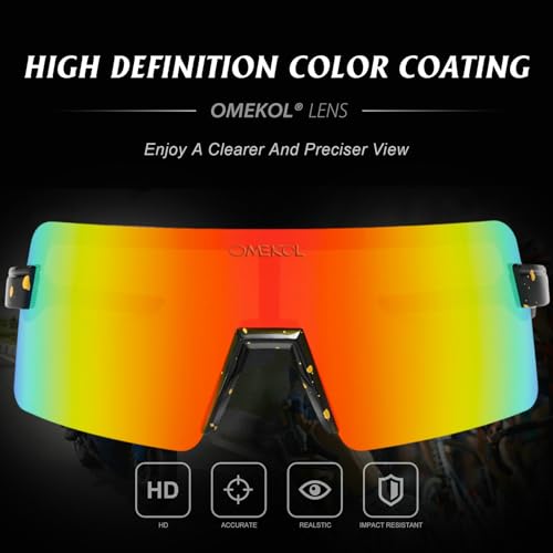 Omekol Polarized Sports Sunglasses For Adults Cycling Glasses Uv400 Mountain Bike Goggles Mtb Riding Bicycle Eyewear Men Women Baseball Running Fishing Golf Outdoor thumb #2