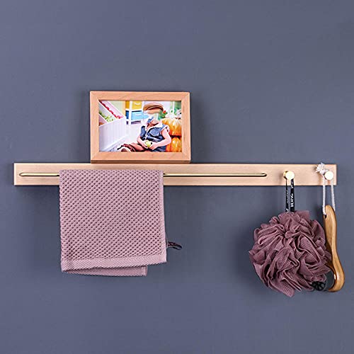 Barre serviette sans forage en bois étanche pour la maison