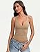 Avidlove Womens Summer Tops Sexy Plunge Deep V Neck Tank Tops Slim Fit 2026 Fashion Soft (Nude, M)