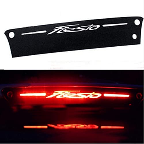 Qirc 2009-2015 Alto Montaje Freno Lámpara Etiqueta Engomada para For-d Fiesta Hatchback,Calcomanía de luz de Freno Alta,Carbono Fibra Pegatinas Freno Montaje Alto Lámpara Cover