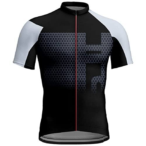 Cómodo traje de ciclismo de verano para hombre, camisa juvenil y hombre, Negro , XXXXL