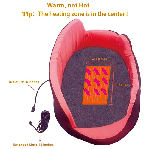 Washable Dog Bed, Heated Cat Bed For Medium Small Pets With Warming Temperature, Dog Bed For Small Dogs With Removable Washable Cover,Waterproof Lining And Nonskid Bottom #TOP3