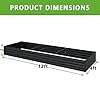 DIIYIV 2PCS 12x4x1FT Galvanized Raised Garden Bed Kit,Vegetable Boxes-Rectangle Metal Flower Box,Large Planter Raised Beds Outdoor Garden for Planting,Fruit,Herb-Black #1