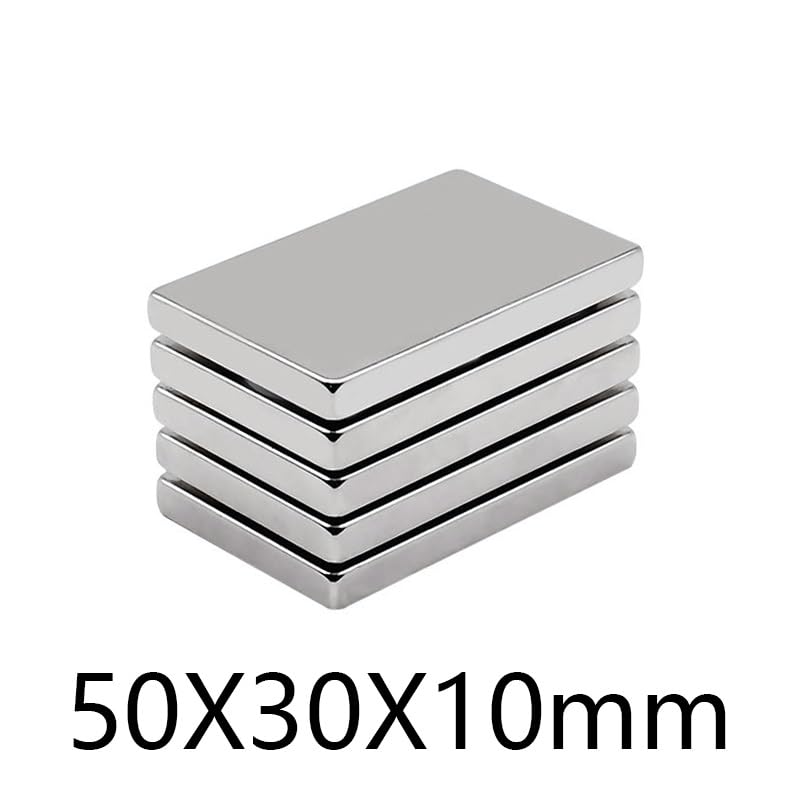1/2/3PCS 50x30x10mm Big Quadrate Super Permanent NdFeB 50x30x10 Block Search 50 * 30 * 10 Magnet(3PCS)