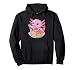 Axolotl eats pancakes comic motif for men, women, children Pullover Hoodie