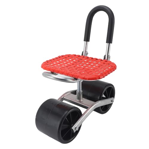 Zerodis Silla de Trabajo Enrollable de Jardín, Scooter de Jardín Que Salva el Trabajo de Parto con 2 Ruedas Cartero de Jardín de Plantación de Jardinería con Silla para el Patio Al Aire