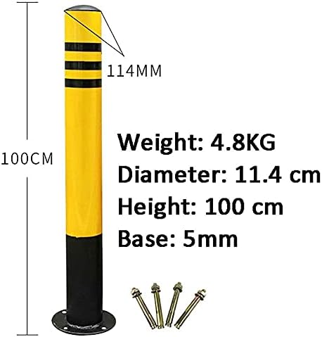 Metal Driveway Parking Barrier Reflective Car Safety Bollard Easy Installation Security