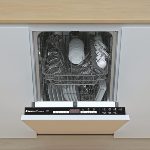 Candy Dishwasher CDIH 2D949 Built-in. Width 44.8 cm. Number of place settings 9. Number of programs 7. Energy efficiency E. Display. AquaStop function. White