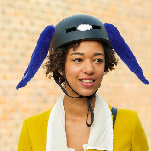 Orejas de Conejo para Casco de Moto y Scooter Decoración Azul Oscuro para Ruta Urbana 4