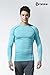 TSLA Men's UPF 50+ Compression Shirts, Cool Dry Long Sleeve Athletic Tops, Sports Baselayer Workout Shirt, Zero Sky Blue, X-Large