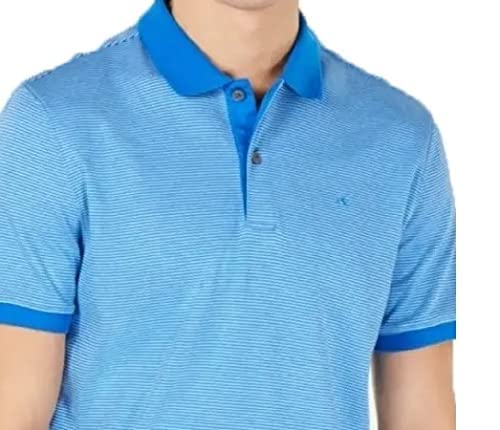 Image of Calvin Klein Men's Liquid Touch Polo Stripe with UV Protection
